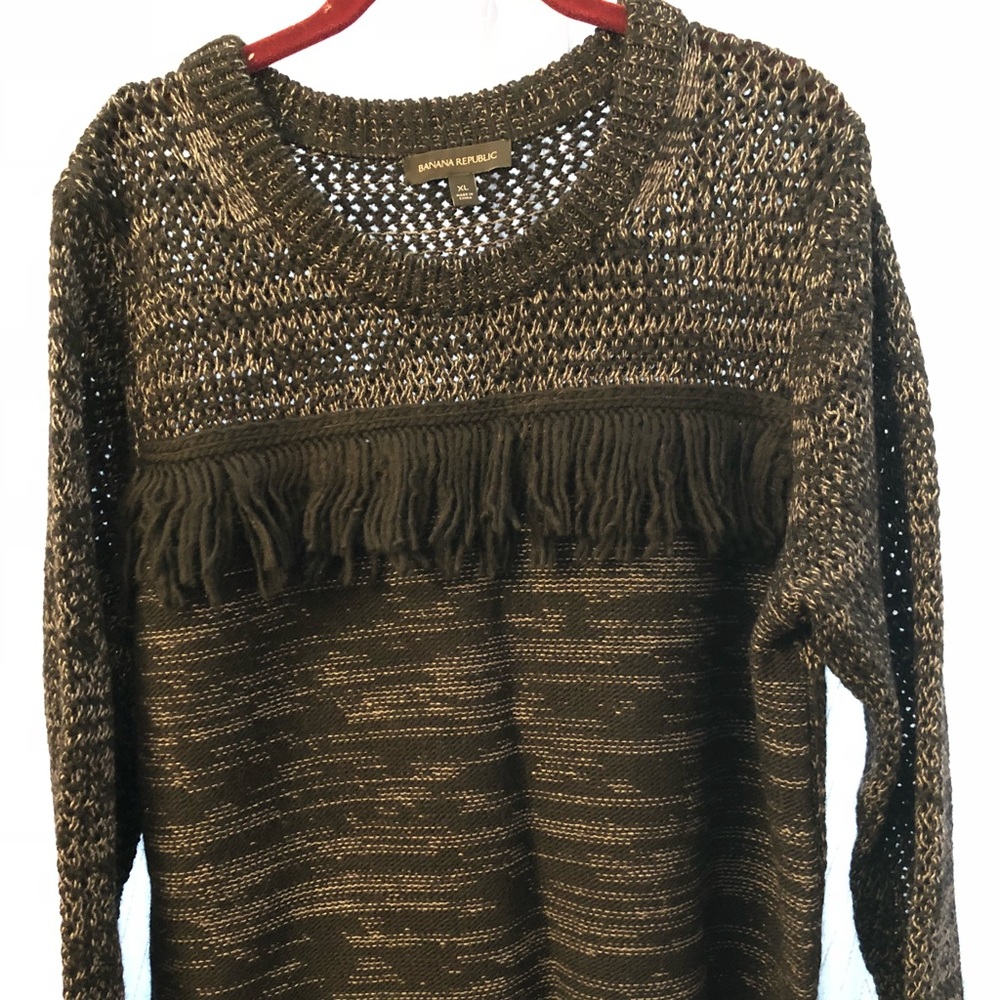 BR Black Fringe Sweater